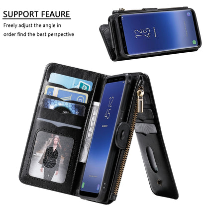 For Galaxy S8 Multifunctional Retro Detachable Magnetic Horizontal Flip Leather Case with Card Slots & Holder & Wallet & Photo Frame(Black) - Galaxy Phone Cases by buy2fix | Online Shopping UK | buy2fix