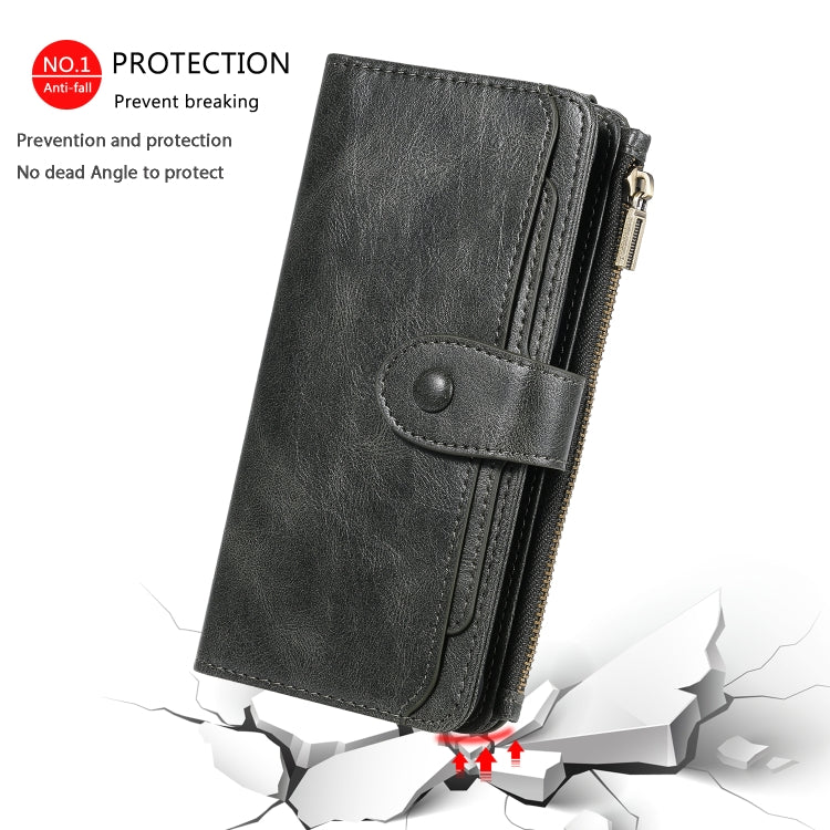 For Galaxy S8+ Multifunctional Retro Detachable Magnetic Horizontal Flip Leather Case with Card Slots & Holder & Wallet & Photo Frame(Dark Green) - Galaxy Phone Cases by buy2fix | Online Shopping UK | buy2fix