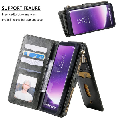 For Galaxy S8+ Multifunctional Retro Detachable Magnetic Horizontal Flip Leather Case with Card Slots & Holder & Wallet & Photo Frame(Dark Green) - Galaxy Phone Cases by buy2fix | Online Shopping UK | buy2fix