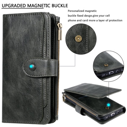For Galaxy S8+ Multifunctional Retro Detachable Magnetic Horizontal Flip Leather Case with Card Slots & Holder & Wallet & Photo Frame(Dark Green) - Galaxy Phone Cases by buy2fix | Online Shopping UK | buy2fix