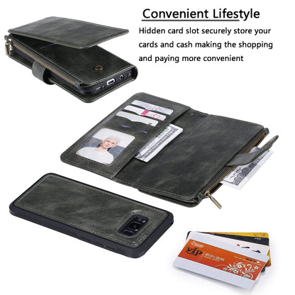 For Galaxy S8+ Multifunctional Retro Detachable Magnetic Horizontal Flip Leather Case with Card Slots & Holder & Wallet & Photo Frame(Dark Green) - Galaxy Phone Cases by buy2fix | Online Shopping UK | buy2fix