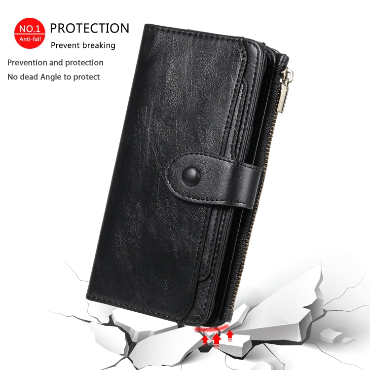 For Galaxy S8+ Multifunctional Retro Detachable Magnetic Horizontal Flip Leather Case with Card Slots & Holder & Wallet & Photo Frame(Black) - Galaxy Phone Cases by buy2fix | Online Shopping UK | buy2fix