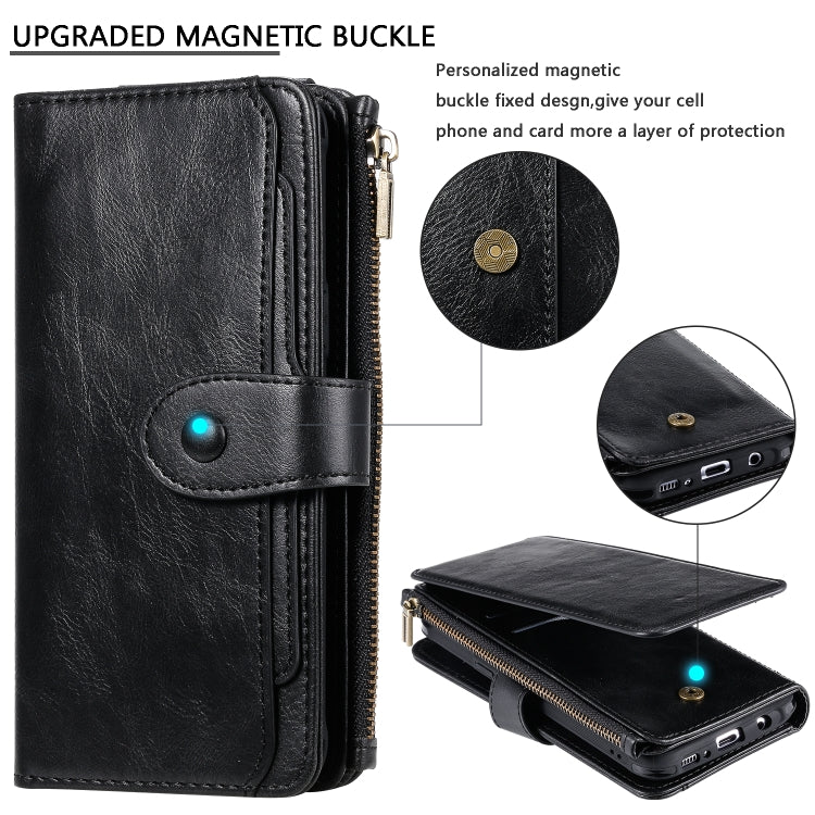 For Galaxy S8+ Multifunctional Retro Detachable Magnetic Horizontal Flip Leather Case with Card Slots & Holder & Wallet & Photo Frame(Black) - Galaxy Phone Cases by buy2fix | Online Shopping UK | buy2fix