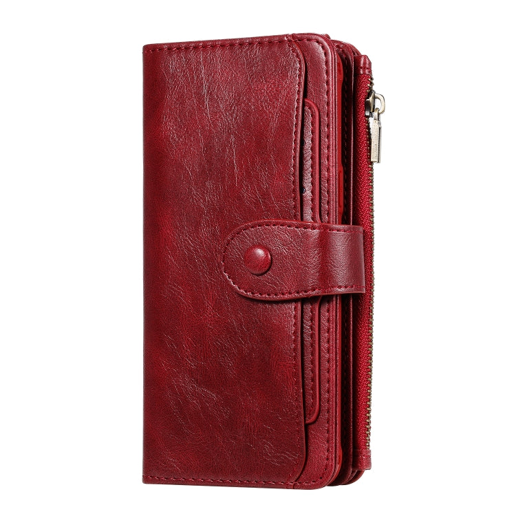 For Galaxy S8+ Multifunctional Retro Detachable Magnetic Horizontal Flip Leather Case with Card Slots & Holder & Wallet & Photo Frame(Red) - Galaxy Phone Cases by buy2fix | Online Shopping UK | buy2fix