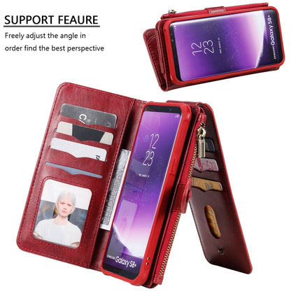 For Galaxy S8+ Multifunctional Retro Detachable Magnetic Horizontal Flip Leather Case with Card Slots & Holder & Wallet & Photo Frame(Red) - Galaxy Phone Cases by buy2fix | Online Shopping UK | buy2fix