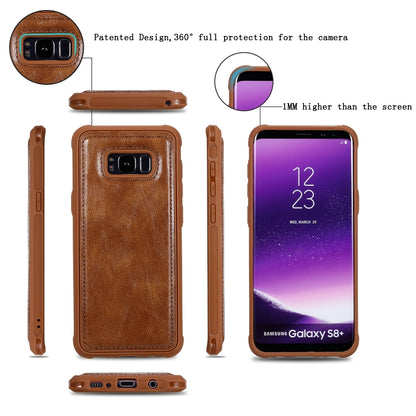 For Galaxy S8+ Multifunctional Retro Detachable Magnetic Horizontal Flip Leather Case with Card Slots & Holder & Wallet & Photo Frame(Brown) - Galaxy Phone Cases by buy2fix | Online Shopping UK | buy2fix