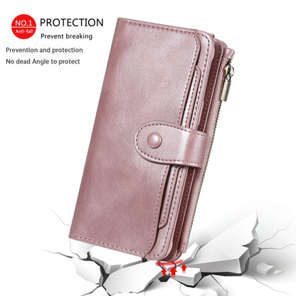 For Galaxy S8+ Multifunctional Retro Detachable Magnetic Horizontal Flip Leather Case with Card Slots & Holder & Wallet & Photo Frame(Rose Gold) - Galaxy Phone Cases by buy2fix | Online Shopping UK | buy2fix