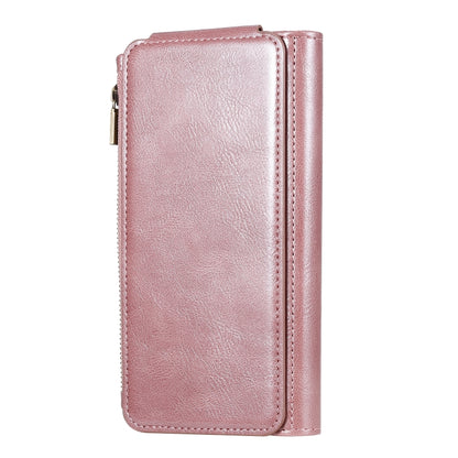 For Galaxy S8+ Multifunctional Retro Detachable Magnetic Horizontal Flip Leather Case with Card Slots & Holder & Wallet & Photo Frame(Rose Gold) - Galaxy Phone Cases by buy2fix | Online Shopping UK | buy2fix