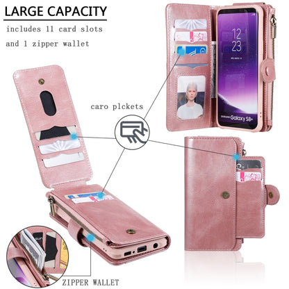 For Galaxy S8+ Multifunctional Retro Detachable Magnetic Horizontal Flip Leather Case with Card Slots & Holder & Wallet & Photo Frame(Rose Gold) - Galaxy Phone Cases by buy2fix | Online Shopping UK | buy2fix