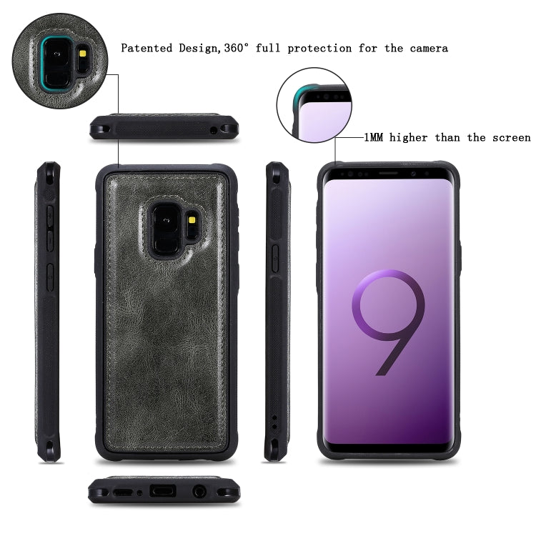 For Galaxy S9 Multifunctional Retro Detachable Magnetic Horizontal Flip Leather Case with Card Slots & Holder & Wallet & Photo Frame(Dark Green) - Galaxy Phone Cases by buy2fix | Online Shopping UK | buy2fix