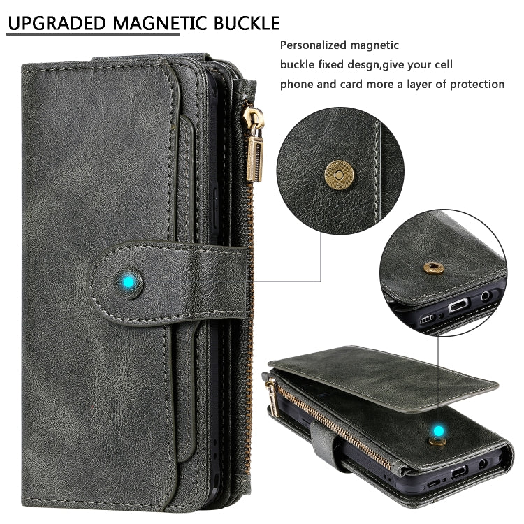 For Galaxy S9 Multifunctional Retro Detachable Magnetic Horizontal Flip Leather Case with Card Slots & Holder & Wallet & Photo Frame(Dark Green) - Galaxy Phone Cases by buy2fix | Online Shopping UK | buy2fix