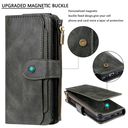 For Galaxy S9 Multifunctional Retro Detachable Magnetic Horizontal Flip Leather Case with Card Slots & Holder & Wallet & Photo Frame(Dark Green) - Galaxy Phone Cases by buy2fix | Online Shopping UK | buy2fix
