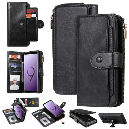 For Galaxy S9 Multifunctional Retro Detachable Magnetic Horizontal Flip Leather Case with Card Slots & Holder & Wallet & Photo Frame(Black) - Galaxy Phone Cases by buy2fix | Online Shopping UK | buy2fix