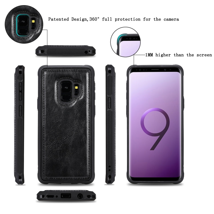 For Galaxy S9 Multifunctional Retro Detachable Magnetic Horizontal Flip Leather Case with Card Slots & Holder & Wallet & Photo Frame(Black) - Galaxy Phone Cases by buy2fix | Online Shopping UK | buy2fix