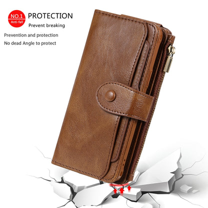 For Galaxy S9 Multifunctional Retro Detachable Magnetic Horizontal Flip Leather Case with Card Slots & Holder & Wallet & Photo Frame(Brown) - Galaxy Phone Cases by buy2fix | Online Shopping UK | buy2fix