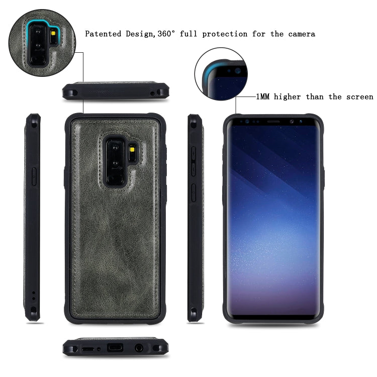 For Galaxy S9+ Multifunctional Retro Detachable Magnetic Horizontal Flip Leather Case with Card Slots & Holder & Wallet & Photo Frame(Dark Green) - Galaxy Phone Cases by buy2fix | Online Shopping UK | buy2fix