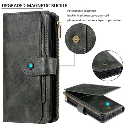 For Galaxy S9+ Multifunctional Retro Detachable Magnetic Horizontal Flip Leather Case with Card Slots & Holder & Wallet & Photo Frame(Dark Green) - Galaxy Phone Cases by buy2fix | Online Shopping UK | buy2fix