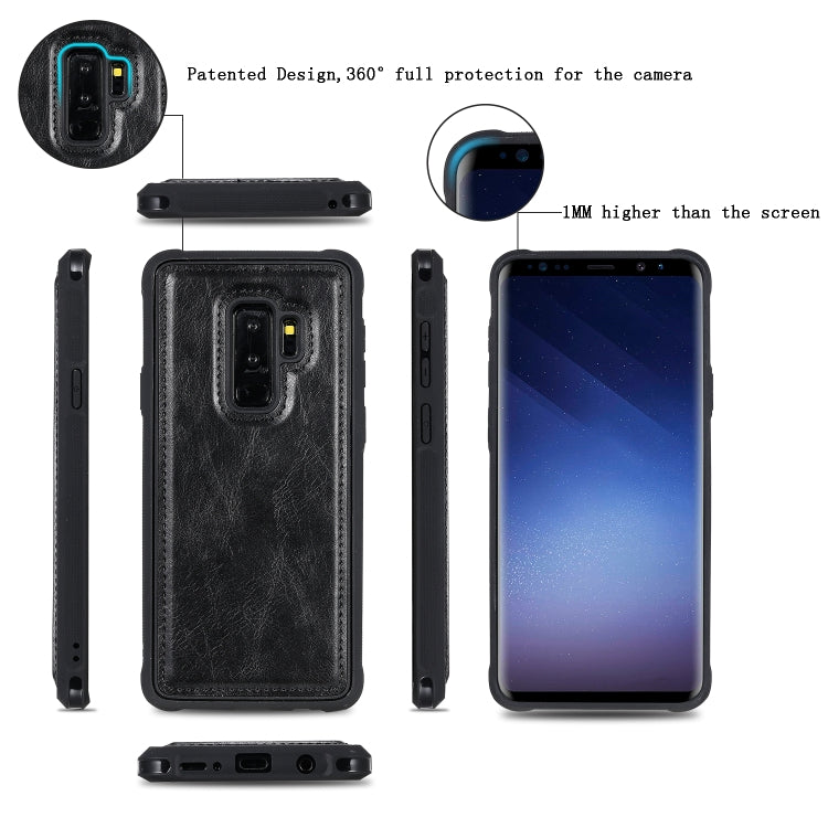 For Galaxy S9+ Multifunctional Retro Detachable Magnetic Horizontal Flip Leather Case with Card Slots & Holder & Wallet & Photo Frame(Black) - Galaxy Phone Cases by buy2fix | Online Shopping UK | buy2fix