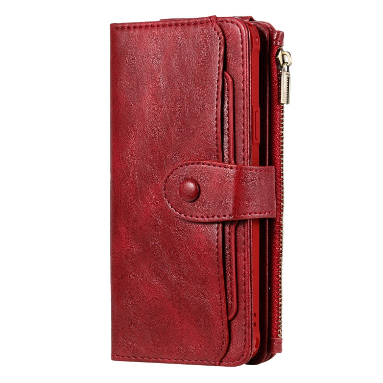 For Galaxy S9+ Multifunctional Retro Detachable Magnetic Horizontal Flip Leather Case with Card Slots & Holder & Wallet & Photo Frame(Red) - Galaxy Phone Cases by buy2fix | Online Shopping UK | buy2fix