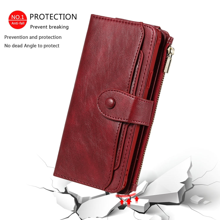 For Galaxy S9+ Multifunctional Retro Detachable Magnetic Horizontal Flip Leather Case with Card Slots & Holder & Wallet & Photo Frame(Red) - Galaxy Phone Cases by buy2fix | Online Shopping UK | buy2fix