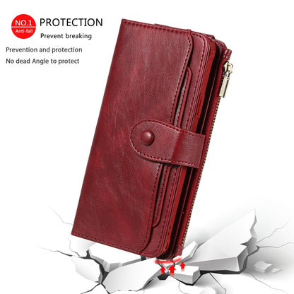 For Galaxy S9+ Multifunctional Retro Detachable Magnetic Horizontal Flip Leather Case with Card Slots & Holder & Wallet & Photo Frame(Red) - Galaxy Phone Cases by buy2fix | Online Shopping UK | buy2fix