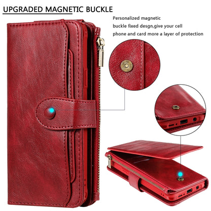 For Galaxy S9+ Multifunctional Retro Detachable Magnetic Horizontal Flip Leather Case with Card Slots & Holder & Wallet & Photo Frame(Red) - Galaxy Phone Cases by buy2fix | Online Shopping UK | buy2fix