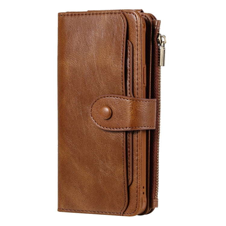 For Galaxy S9+ Multifunctional Retro Detachable Magnetic Horizontal Flip Leather Case with Card Slots & Holder & Wallet & Photo Frame(Brown) - Galaxy Phone Cases by buy2fix | Online Shopping UK | buy2fix