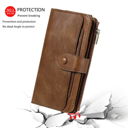 For Galaxy S9+ Multifunctional Retro Detachable Magnetic Horizontal Flip Leather Case with Card Slots & Holder & Wallet & Photo Frame(Brown) - Galaxy Phone Cases by buy2fix | Online Shopping UK | buy2fix