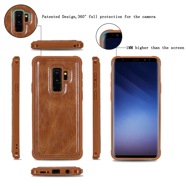 For Galaxy S9+ Multifunctional Retro Detachable Magnetic Horizontal Flip Leather Case with Card Slots & Holder & Wallet & Photo Frame(Brown) - Galaxy Phone Cases by buy2fix | Online Shopping UK | buy2fix