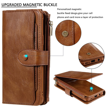 For Galaxy S9+ Multifunctional Retro Detachable Magnetic Horizontal Flip Leather Case with Card Slots & Holder & Wallet & Photo Frame(Brown) - Galaxy Phone Cases by buy2fix | Online Shopping UK | buy2fix