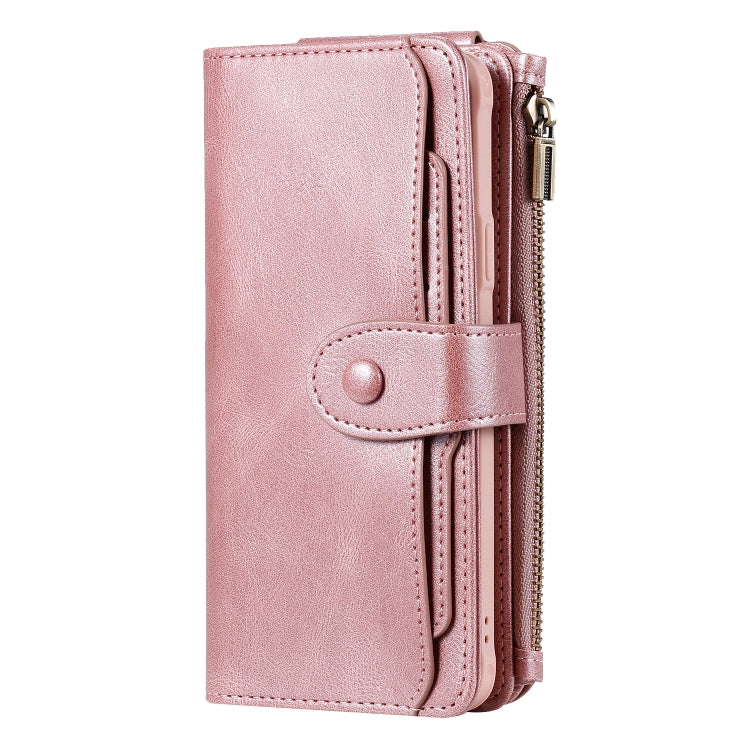 For Galaxy S9+ Multifunctional Retro Detachable Magnetic Horizontal Flip Leather Case with Card Slots & Holder & Wallet & Photo Frame(Rose Gold) - Galaxy Phone Cases by buy2fix | Online Shopping UK | buy2fix