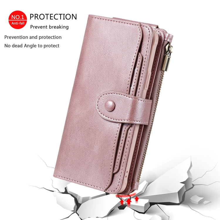 For Galaxy S9+ Multifunctional Retro Detachable Magnetic Horizontal Flip Leather Case with Card Slots & Holder & Wallet & Photo Frame(Rose Gold) - Galaxy Phone Cases by buy2fix | Online Shopping UK | buy2fix
