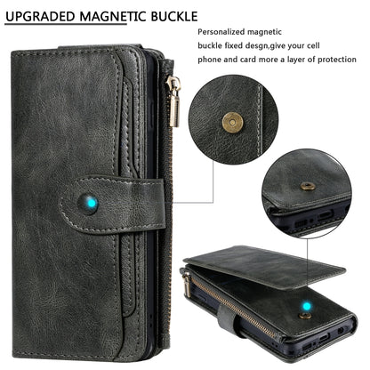 For Galaxy S10 Multifunctional Retro Detachable Magnetic Horizontal Flip Leather Case with Card Slots & Holder & Wallet & Photo Frame(Dark Green) - Galaxy Phone Cases by buy2fix | Online Shopping UK | buy2fix