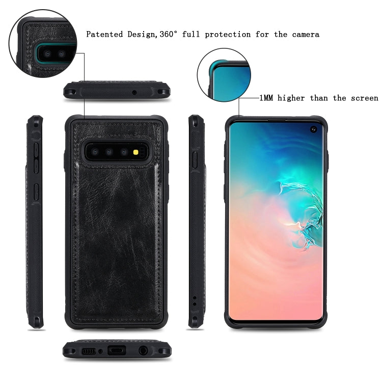 For Galaxy S10 Multifunctional Retro Detachable Magnetic Horizontal Flip Leather Case with Card Slots & Holder & Wallet & Photo Frame(Black) - Galaxy Phone Cases by buy2fix | Online Shopping UK | buy2fix