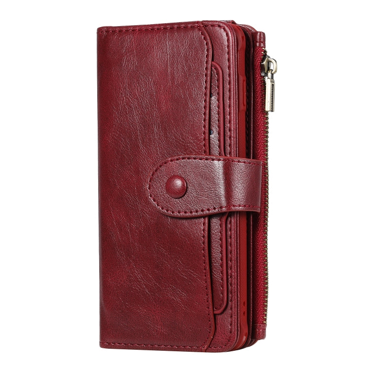 For Galaxy S10 Multifunctional Retro Detachable Magnetic Horizontal Flip Leather Case with Card Slots & Holder & Wallet & Photo Frame(Red) - Galaxy Phone Cases by buy2fix | Online Shopping UK | buy2fix