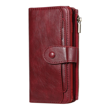 For Galaxy S10 Multifunctional Retro Detachable Magnetic Horizontal Flip Leather Case with Card Slots & Holder & Wallet & Photo Frame(Red) - Galaxy Phone Cases by buy2fix | Online Shopping UK | buy2fix