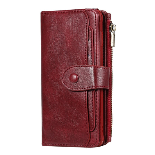 For Galaxy S10 Multifunctional Retro Detachable Magnetic Horizontal Flip Leather Case with Card Slots & Holder & Wallet & Photo Frame(Red) - Galaxy Phone Cases by buy2fix | Online Shopping UK | buy2fix