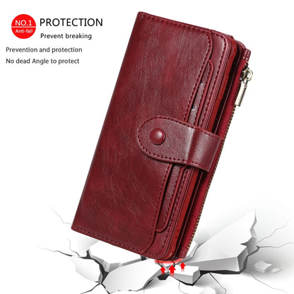 For Galaxy S10 Multifunctional Retro Detachable Magnetic Horizontal Flip Leather Case with Card Slots & Holder & Wallet & Photo Frame(Red) - Galaxy Phone Cases by buy2fix | Online Shopping UK | buy2fix