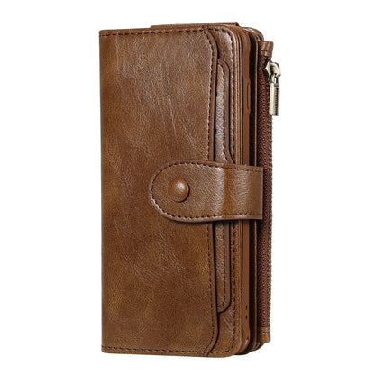 For Galaxy S10 Multifunctional Retro Detachable Magnetic Horizontal Flip Leather Case with Card Slots & Holder & Wallet & Photo Frame(Brown) - Galaxy Phone Cases by buy2fix | Online Shopping UK | buy2fix