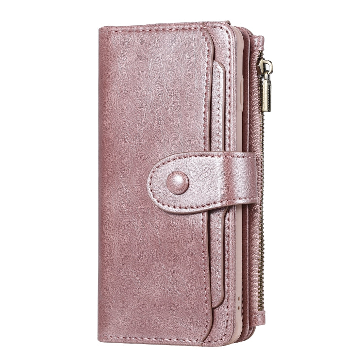For Galaxy S10 Multifunctional Retro Detachable Magnetic Horizontal Flip Leather Case with Card Slots & Holder & Wallet & Photo Frame(Rose Gold) - Galaxy Phone Cases by buy2fix | Online Shopping UK | buy2fix