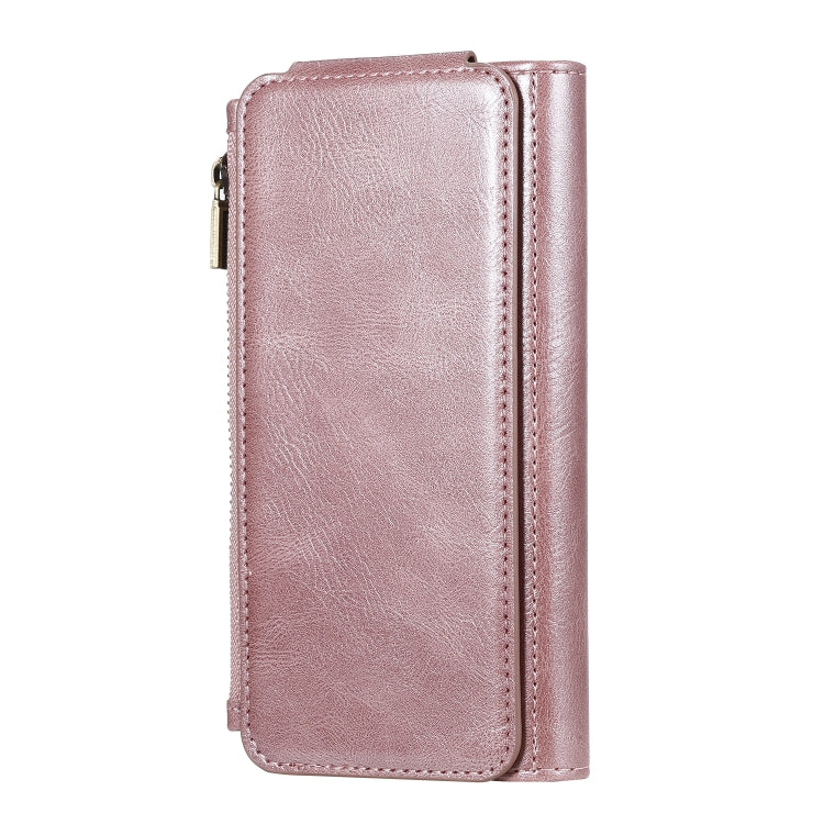 For Galaxy S10 Multifunctional Retro Detachable Magnetic Horizontal Flip Leather Case with Card Slots & Holder & Wallet & Photo Frame(Rose Gold) - Galaxy Phone Cases by buy2fix | Online Shopping UK | buy2fix