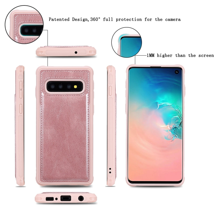 For Galaxy S10 Multifunctional Retro Detachable Magnetic Horizontal Flip Leather Case with Card Slots & Holder & Wallet & Photo Frame(Rose Gold) - Galaxy Phone Cases by buy2fix | Online Shopping UK | buy2fix