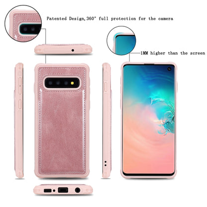 For Galaxy S10 Multifunctional Retro Detachable Magnetic Horizontal Flip Leather Case with Card Slots & Holder & Wallet & Photo Frame(Rose Gold) - Galaxy Phone Cases by buy2fix | Online Shopping UK | buy2fix