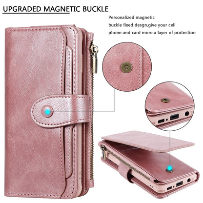 For Galaxy S10 Multifunctional Retro Detachable Magnetic Horizontal Flip Leather Case with Card Slots & Holder & Wallet & Photo Frame(Rose Gold) - Galaxy Phone Cases by buy2fix | Online Shopping UK | buy2fix