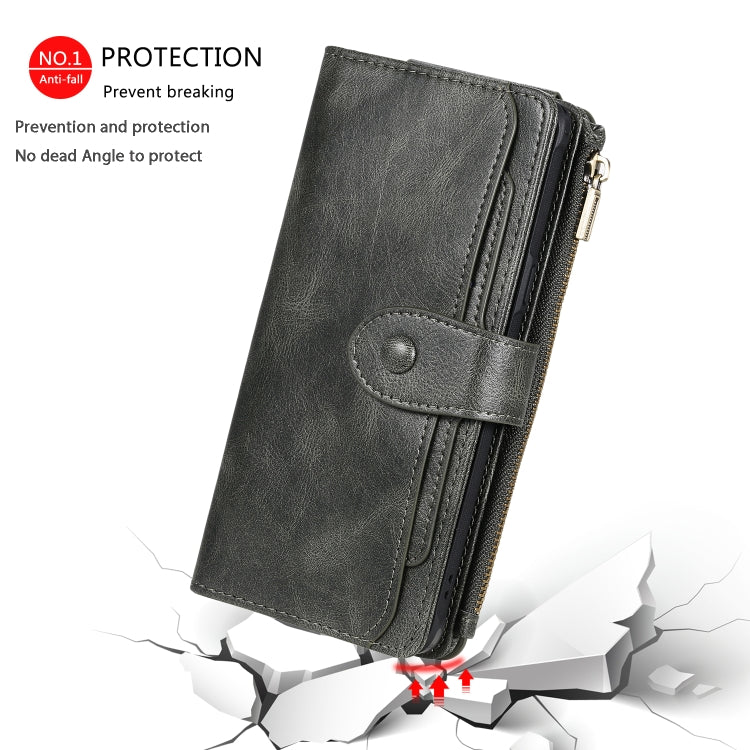 For Galaxy S10 5G Multifunctional Retro Detachable Magnetic Horizontal Flip Leather Case with Card Slots & Holder & Wallet & Photo Frame(Dark Green) - Galaxy Phone Cases by buy2fix | Online Shopping UK | buy2fix