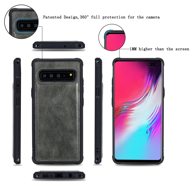 For Galaxy S10 5G Multifunctional Retro Detachable Magnetic Horizontal Flip Leather Case with Card Slots & Holder & Wallet & Photo Frame(Dark Green) - Galaxy Phone Cases by buy2fix | Online Shopping UK | buy2fix