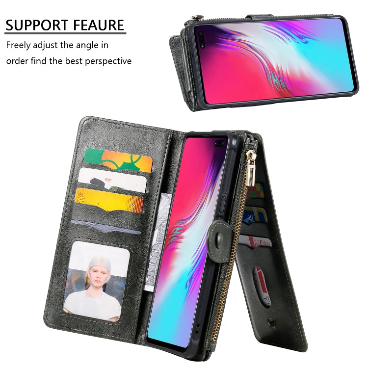 For Galaxy S10 5G Multifunctional Retro Detachable Magnetic Horizontal Flip Leather Case with Card Slots & Holder & Wallet & Photo Frame(Dark Green) - Galaxy Phone Cases by buy2fix | Online Shopping UK | buy2fix