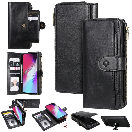 For Galaxy S10 5G Multifunctional Retro Detachable Magnetic Horizontal Flip Leather Case with Card Slots & Holder & Wallet & Photo Frame(Black) - Galaxy Phone Cases by buy2fix | Online Shopping UK | buy2fix