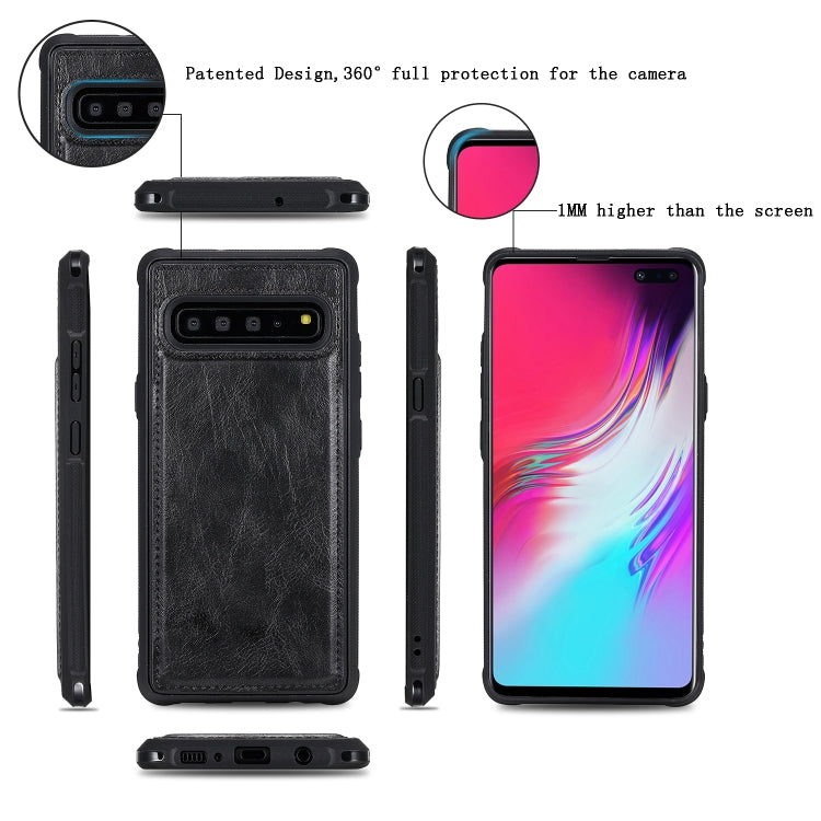 For Galaxy S10 5G Multifunctional Retro Detachable Magnetic Horizontal Flip Leather Case with Card Slots & Holder & Wallet & Photo Frame(Black) - Galaxy Phone Cases by buy2fix | Online Shopping UK | buy2fix