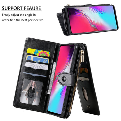 For Galaxy S10 5G Multifunctional Retro Detachable Magnetic Horizontal Flip Leather Case with Card Slots & Holder & Wallet & Photo Frame(Black) - Galaxy Phone Cases by buy2fix | Online Shopping UK | buy2fix